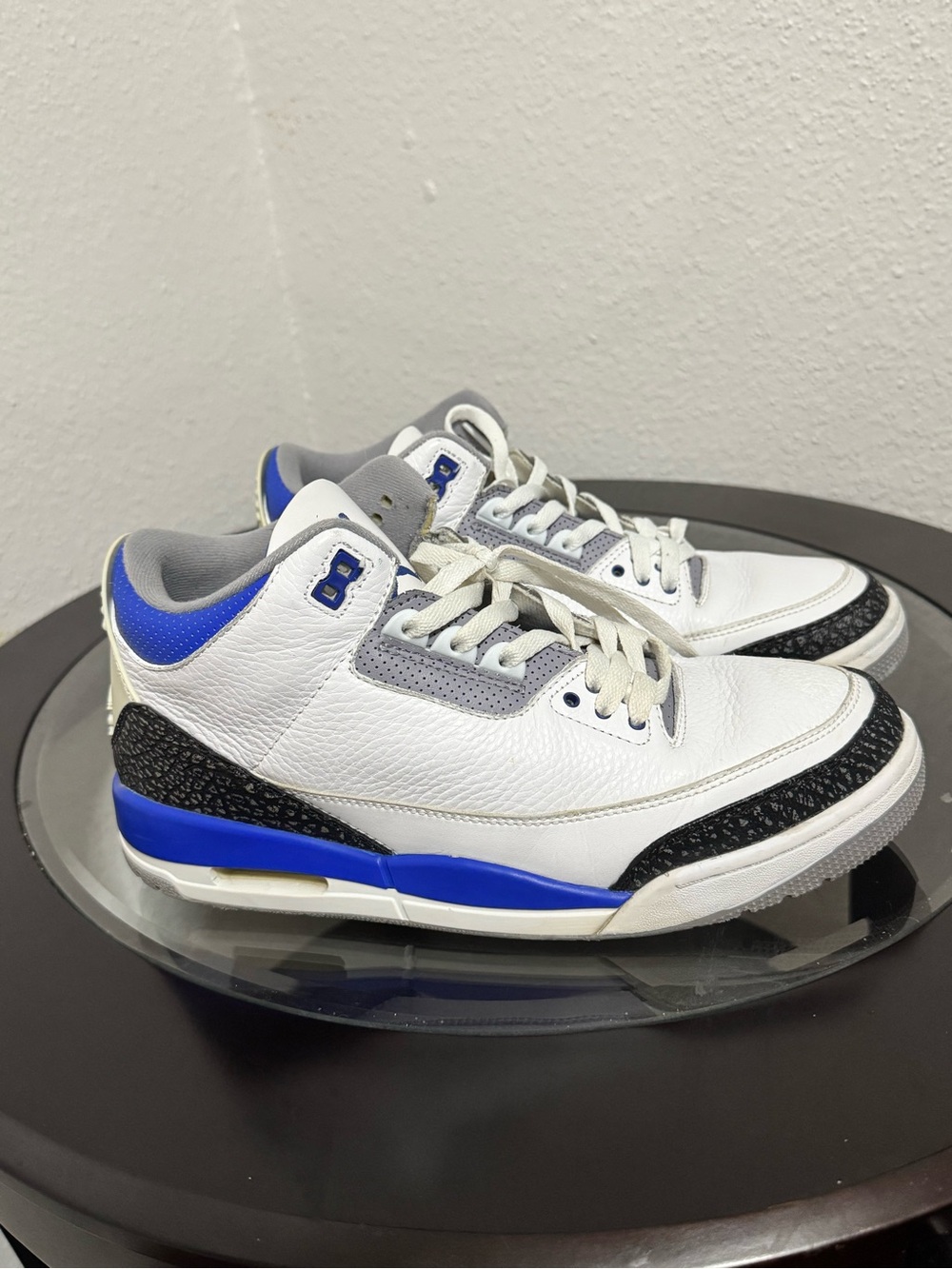 Nike White and Blue Men’s Sneakers